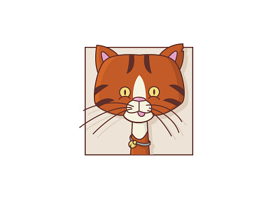 Cat character design icon illustration vector