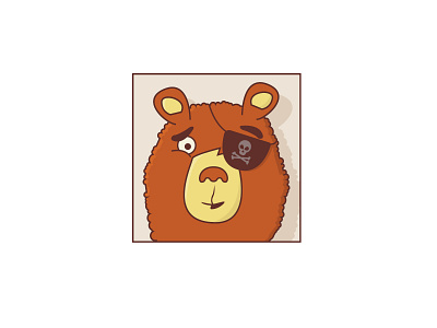 Bear character design icon illustration vector