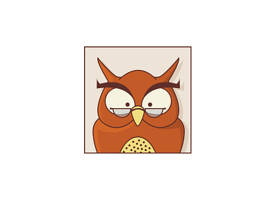 Owl character design icon illustration vector