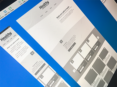 Healthy Livin' wireframin' desktop health health logo healthy lifestyle living mobile responsive responsive wireframes wireframes