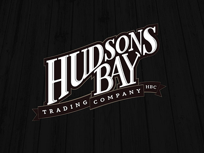 Hudson's Bay Trading Company Logo banner font hand lettering icon lettering logo logo type marque rugged serif logo vintage