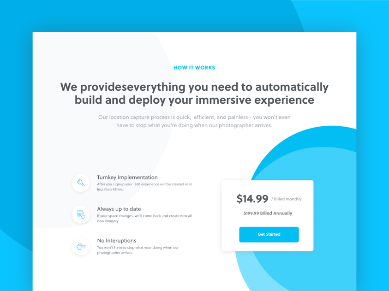 Landing Page Detail web ui website promo cta circles bullets features pricing landing page ui landing page design marketing landing page