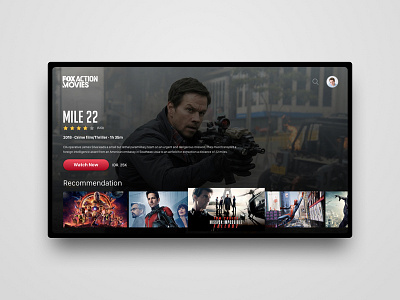 Smart TV App app concept design app fox movie mile smart tv tv tv app ui ui ux design