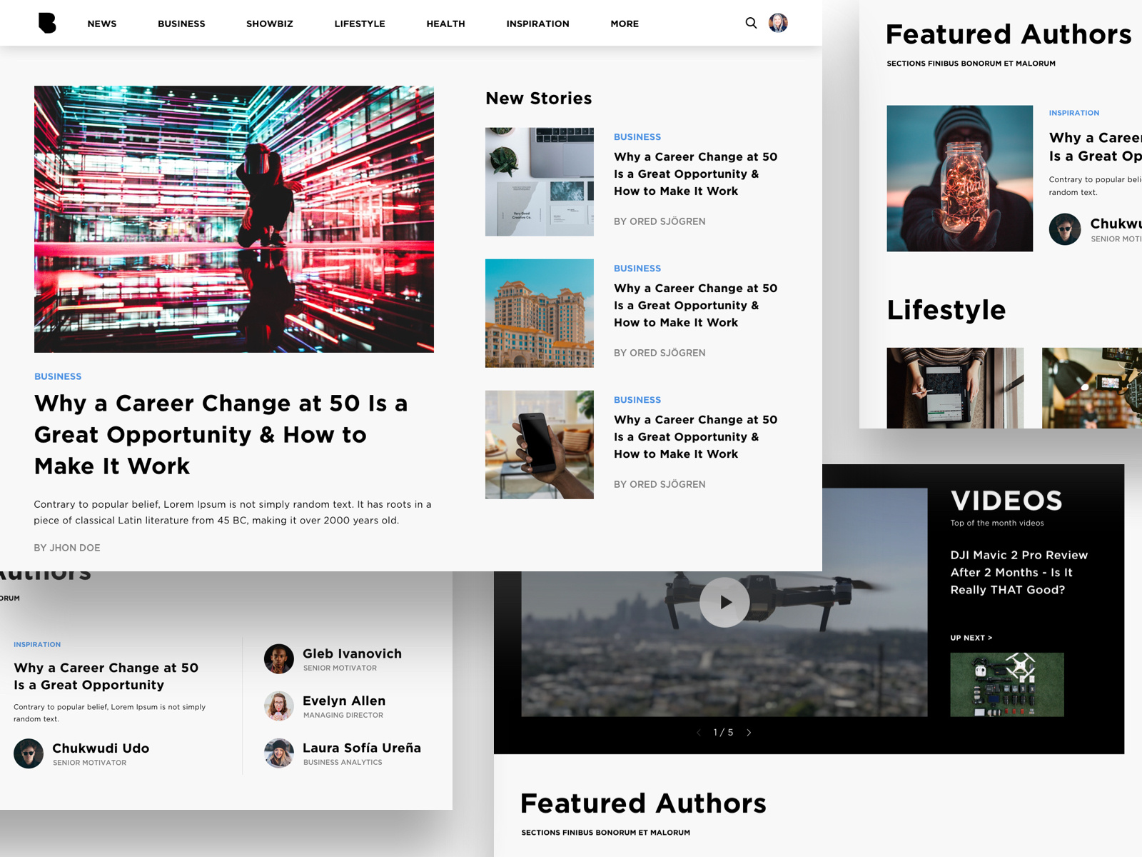 Blog Homepage Layout Exploration by Avi Yansah on Dribbble