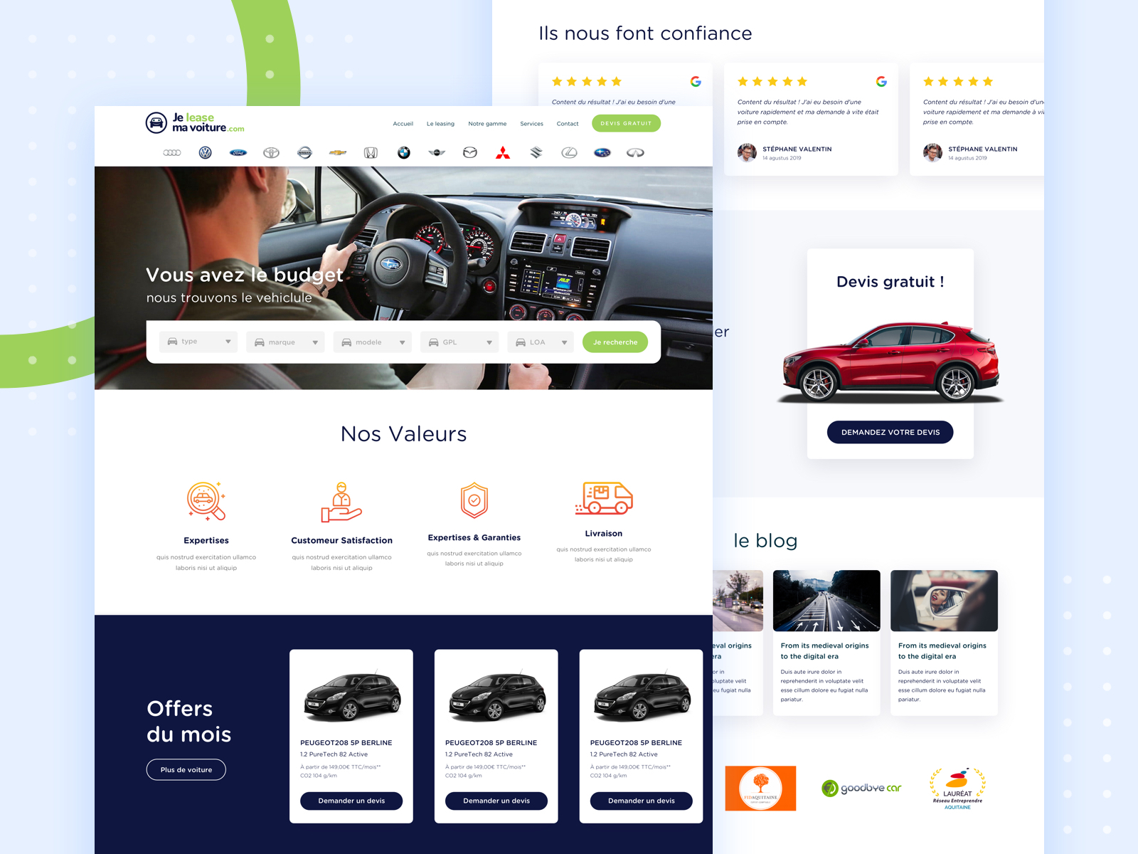 Website Car Leasing by Avi Yansah on Dribbble