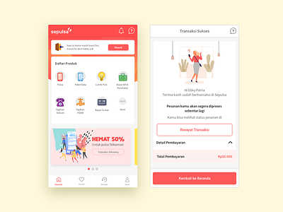 Dribbble sepulsa apps design illustration ui ux