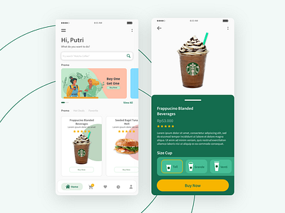 starbucks dribbble app apps branding design dribbble illustration typography ui ux vector