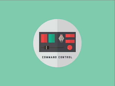 Command Control clean debut flat game icon logo minimal vector