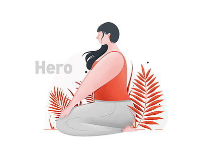 Yoga Illustrations Design app girl illustration sports ui web yoga