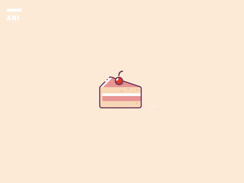 Cake animation icon ui design
