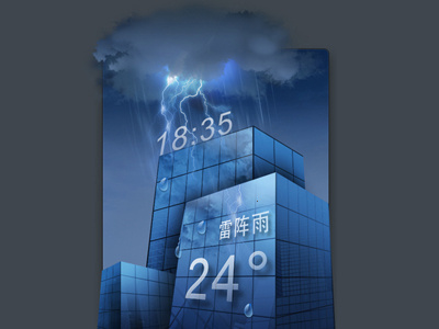 weather widget of thunder interface ui user widget