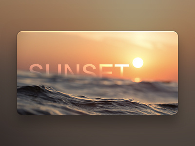 sunset landscape card