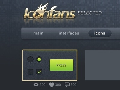iconfans selected ui web