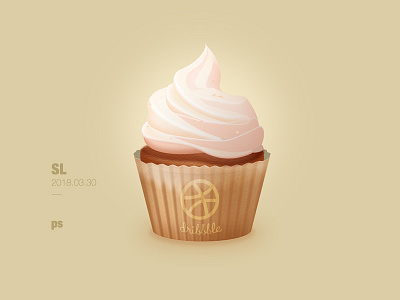 Cup Cake icon illustration ps
