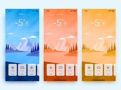 weather app art design illustration photoshop ui ux weather