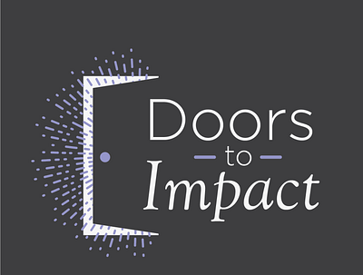 Doors to Impact Logo branding design graphic design icon iconography illustration illustrator linework typography vector
