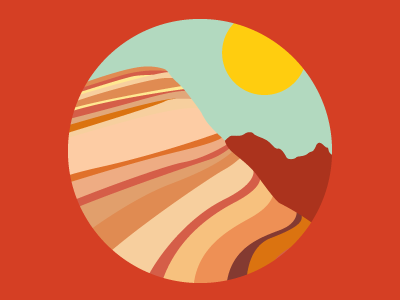 Red Rock Canyon icon iconography illustration illustrator vector