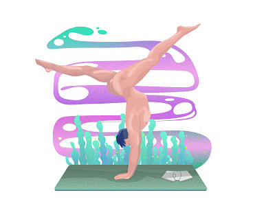Yoga Man illustration vector