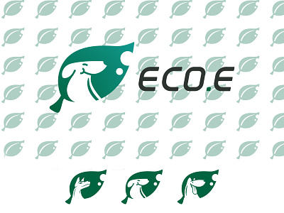 ECO.E logo branding design illustration logo pet