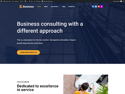 BUSINESS WEBSITE blog customization design ecommerce elementor illustration logo website design wordpress