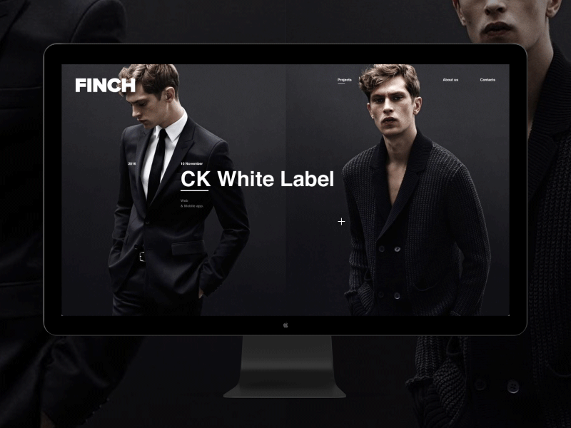 Finch animation fullscreen minimal motion principle promo ui uiux ux web website