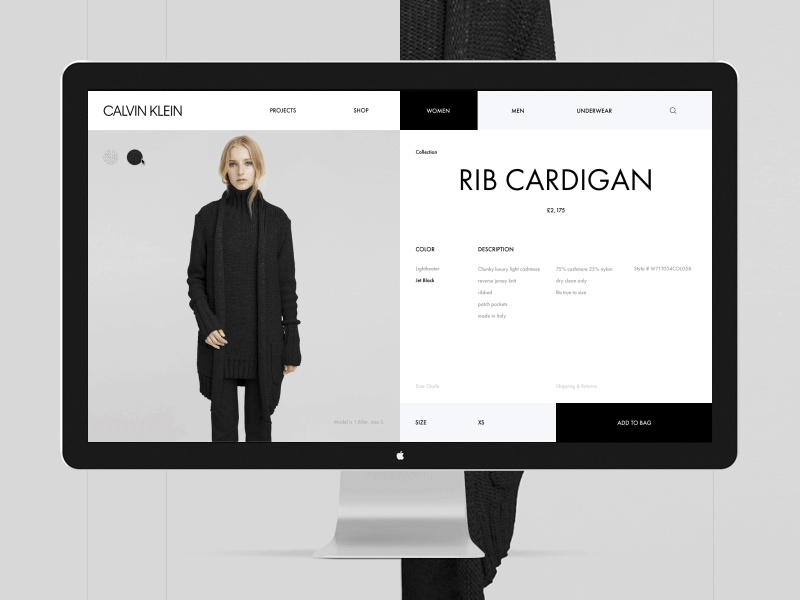 Calvin Klein clean clear minimal principle shop store web website