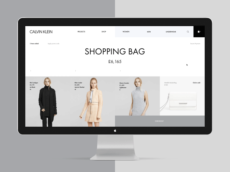 Calvin Klein clean clear minimal principle shop store web website