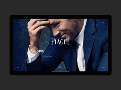 Piaget desktop fullscreen minimal motion principle promo ui ux web website