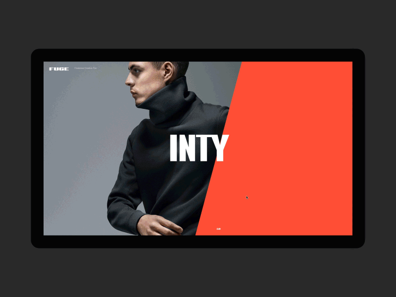 Fuge. desktop fullscreen minimal motion portfolio ui ux web website