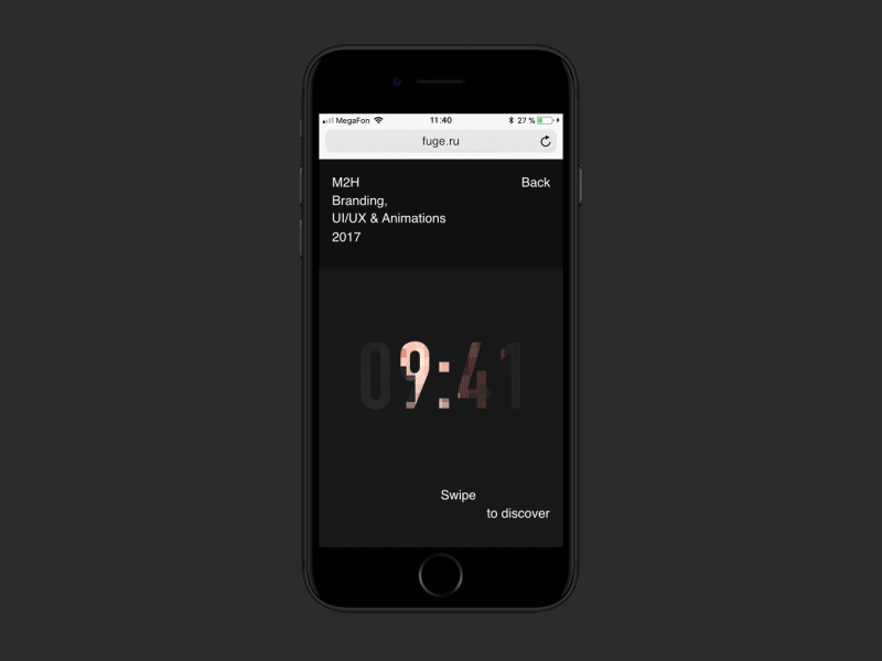 Fuge. fullscreen minimal mobile motion promo ui ux web website