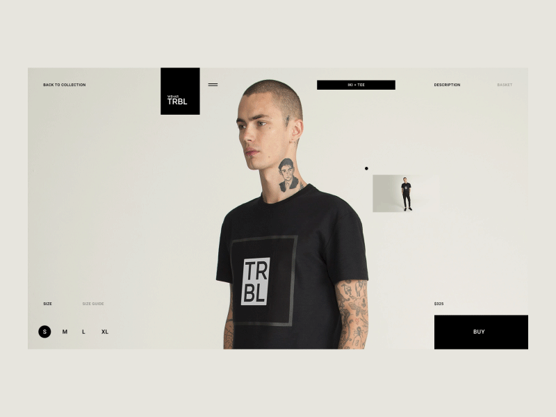 we+ar TRBL animation desktop fullscreen minimal motion principle ui ux web website