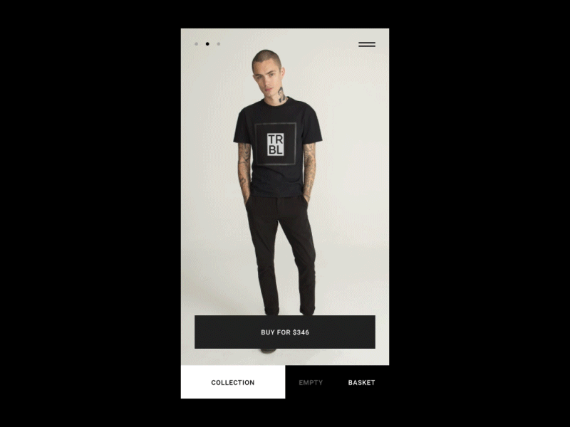 we+ar TRBL animation desktop fullscreen minimal motion principle ui ux web website