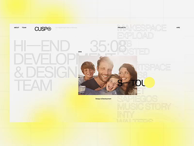 CUSP® animation desktop minimal motion principle typography ui ux web website