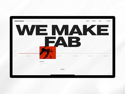 We Make Fab animation desktop minimal motion principle typography ui ux web website