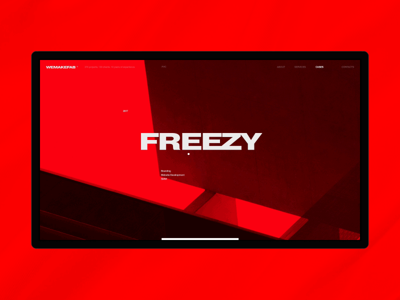 We Make Fab animation desktop minimal motion principle typography ui ux web website