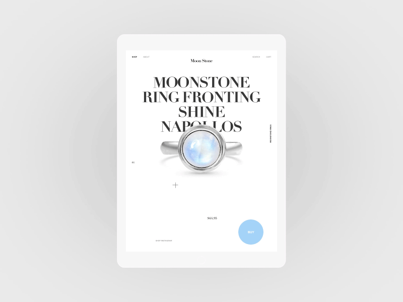 Moonstone animation ipad minimal motion principle typography ui ux web website