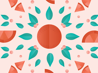 Orange Kaleidoscope fruit fruity illustration kaleidoscope leaves orange progress summer texture