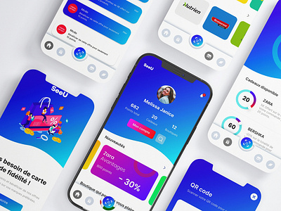 Application Fidélité app design graphic design ui ux