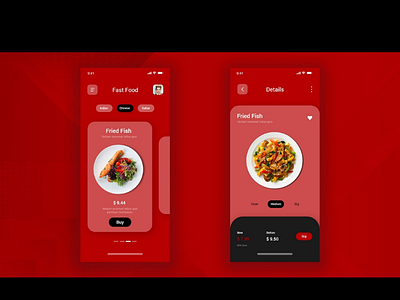 Mobile Fast food App Design