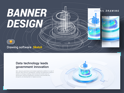 3D banner design 3d banner design sketch ui web design 插图