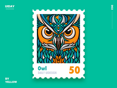 owl stamp illustration photoshop stamp 插图