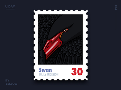 swan stamp illustration photoshop 插图 邮票