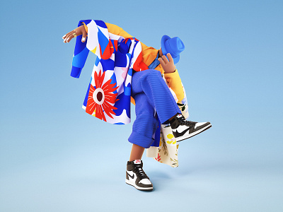 Hui C4D | People dancing with clothes