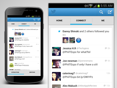 Holo Twitter.app for Android (Concept) 4.0 android android ics holo twitter