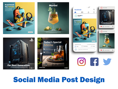 Social Media Post Design. ads banner advertising banner design branding food post social media post design social media visuals