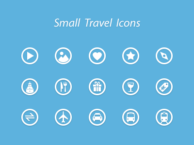 Small Travel Icons app icon icons mini minimal mono simple small travel ui