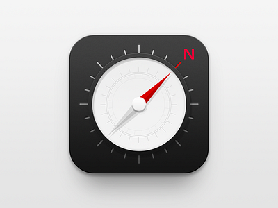 Compass Icon for fun black compass flat grey gui icon ios ios7 north red simple travel ui