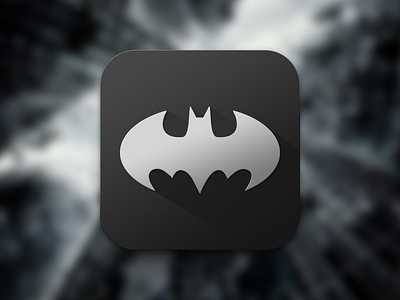 Does Batman Use iOS 7? black flat grey icon ios ios7 shadow simple