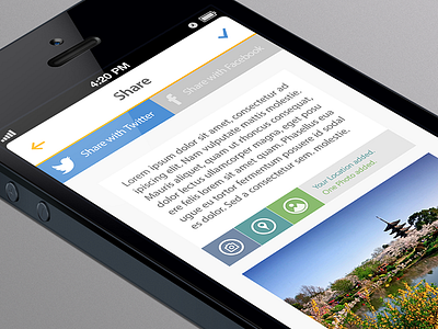 Travel App - Share app flat icon ios share simple social travel ui