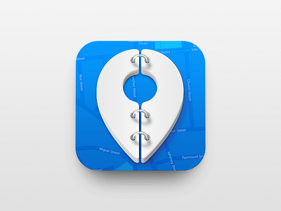 Travel Icon - WIP gui icon ios location map metal navi note pin ring travel ui